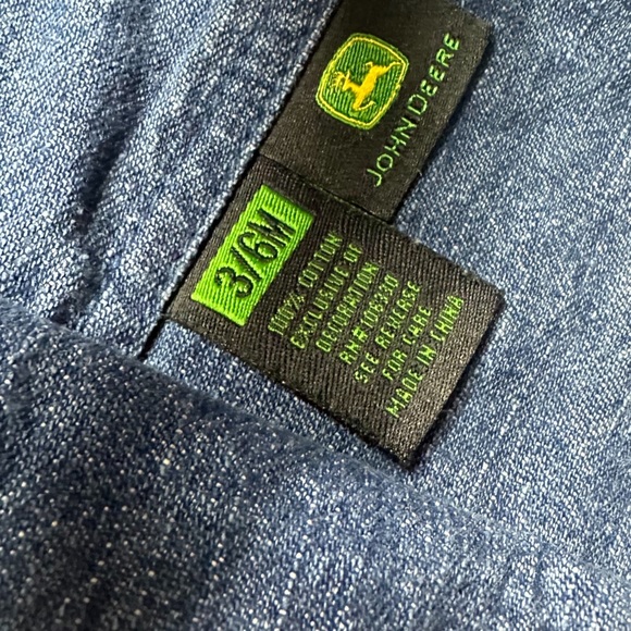 Baby John Deere Denim Overall Dress With Flower Detail Size 3/6 Months - Picture 7 of 7